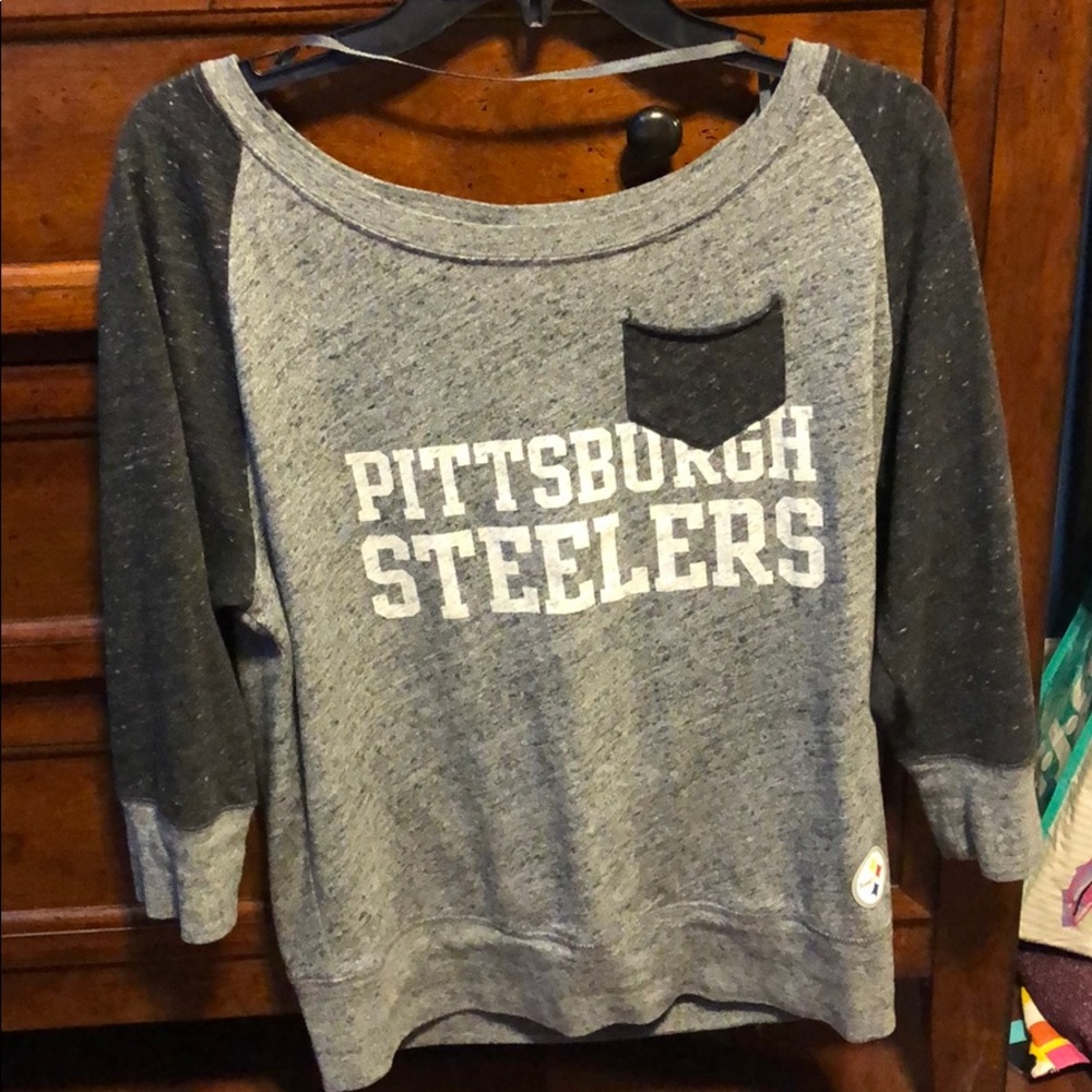 Pittsburgh Steelers quarter sleeve oversized top